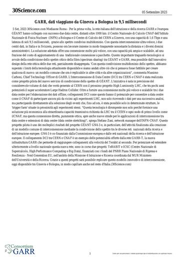 5 settembre 2023 - 30Science