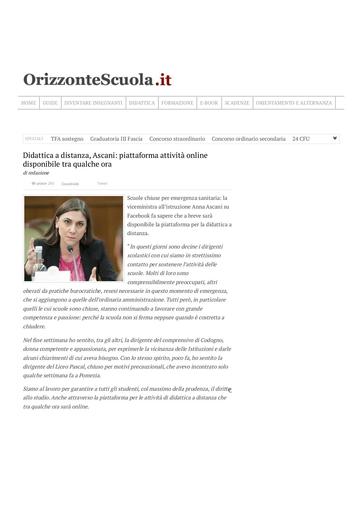2 marzo 2020 - Orizzonte Scuola