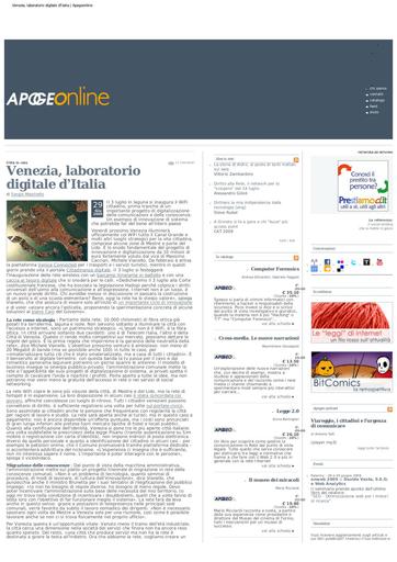 29 Giugno 2009 Apogeo Online