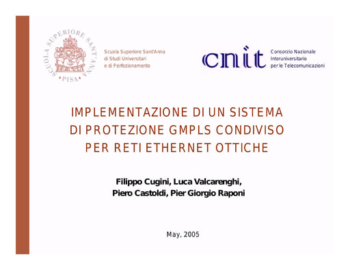 Conferenza GARR 2005 - Presentazione - Giorgetti