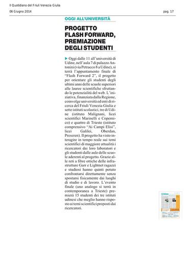 06 Giugno 2014 - il Quotidiano del Friuli Venezia Giulia