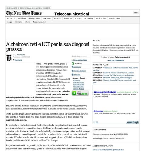 30 Settembre 2010 - The New Blog times