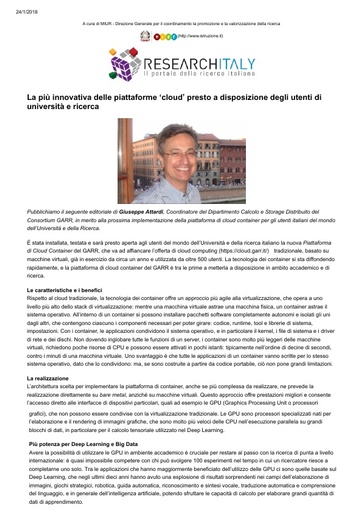 24 gennaio 2018 - Research Italy