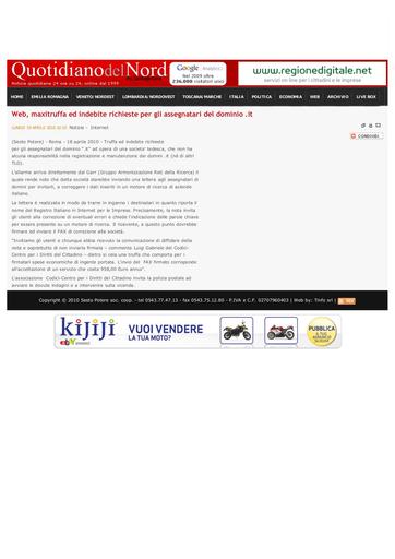 19 Aprile 2010 - Quotidiano del Nord