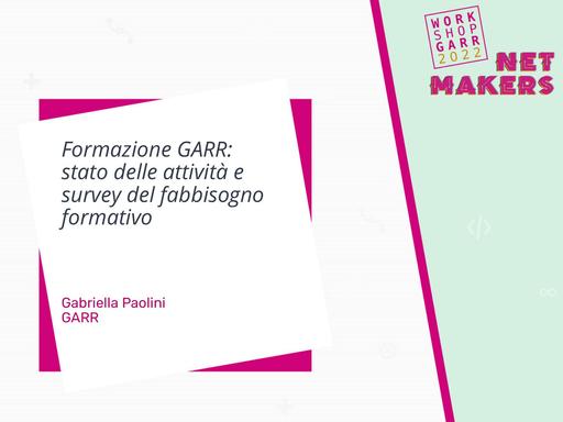 Workshop GARR 2022 - Presentazione - Paolini