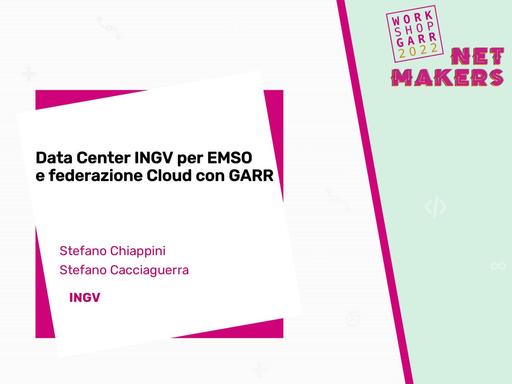 Workshop GARR 2022 - Presentazione - Chiappini Cacciaguerra