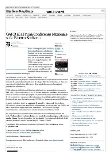 08 Novembre 2010 - The New Blog times