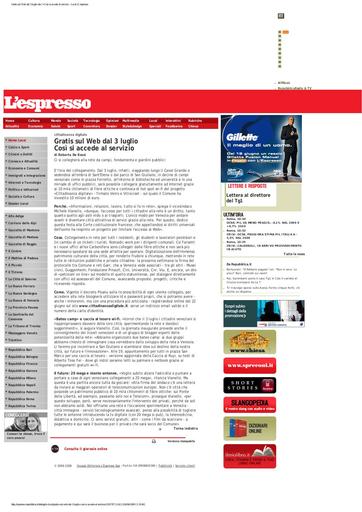 13 Giugno 2009 Espresso