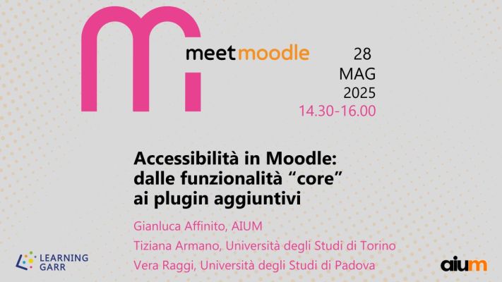 Accessibilità in Moodle: dalle funzionalità “core” ai plugin aggiuntivi