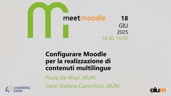 Configurare Moodle per la realizzazione di contenuti multilingue