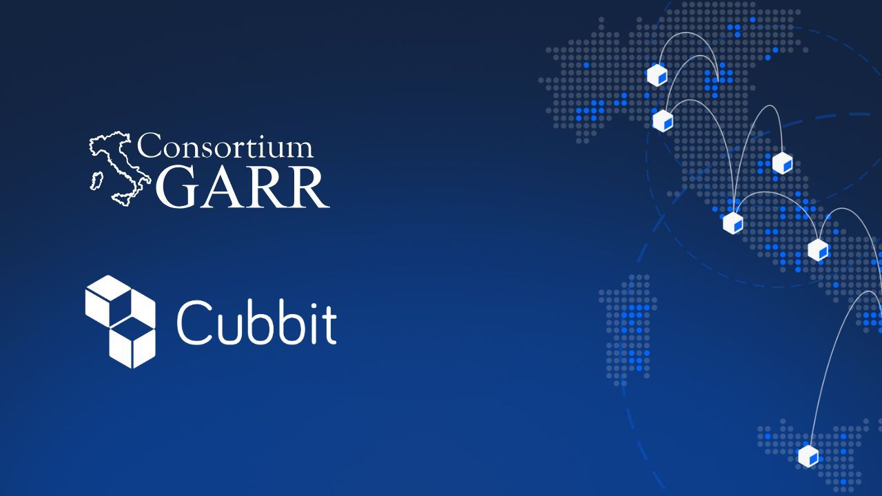 immagine grafica dell'infrastruttura di archiviazione geo-distribuita GARR-Cubbit
