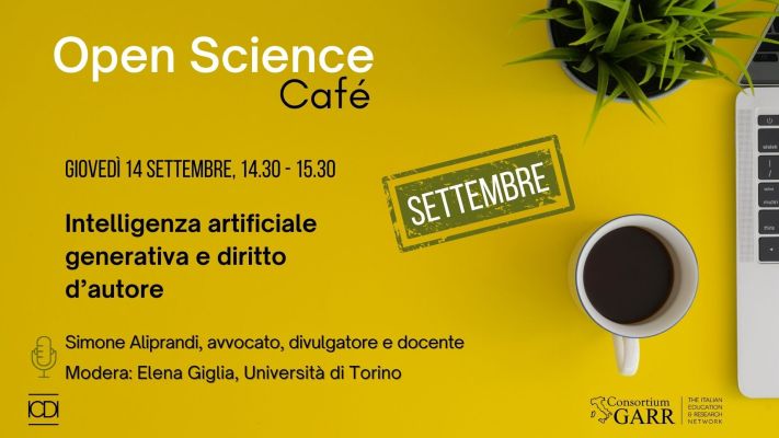 Open Science Café: Intelligenza artificiale generativa e diritto d’autore